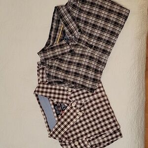 Chaps Men's Long Sleeve Plaid Shirts- Size L- Bundle of 2